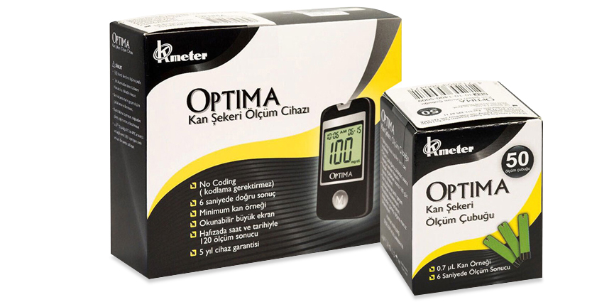 Optima Şeker Ölçüm Cihazı Seti